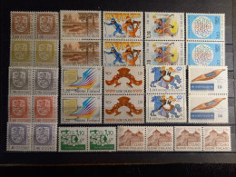 FINLAND Lot - 16 Pairs Of 1980's Stamps MNH - Verzamelingen