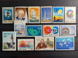 70'S FINLAND - 14 Different 1970's Stamps MNH - Verzamelingen
