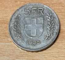 Suisse 5 Francs 1935 B En Argent - 5 Francs