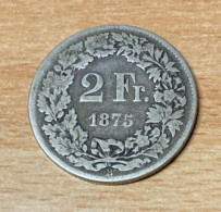 Suisse 2 Francs 1875 B En Argent - 5 Franken