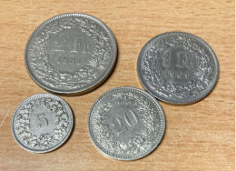 4 PIECES Suisse 5 1954, 20  1982 RAPPEN - 1 FS De 1969 ET 2FS DE 1981 - Autres & Non Classés