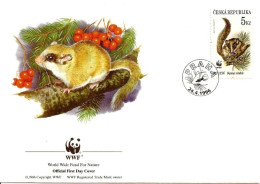 FDC 110-3 WWF Czech Republic Protected Rodents 1996 - Rodents