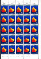 Luxembourg - Luxemburg - Timbres  -  Feuilles Complètes  -  1981  Feuille à 50 Timbres  8Fr.    MNH** - Volledige Vellen