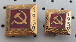 Communist Party Of Yugoslavia SKJ 1919/1959 Hammer Sickle Yugoslavia Pins - Verenigingen