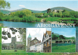 SCENES FROM ABERGAVENNY, MONMOUTHSHIRE, WALES. UNUSED POSTCARD  Pa6 - Monmouthshire