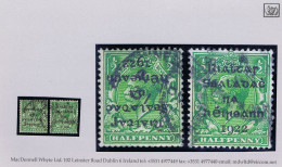 Ireland 1922 Dollard Rialtas 5-line Forged Inverted Overprint On GB ½d Green Used - Gebruikt