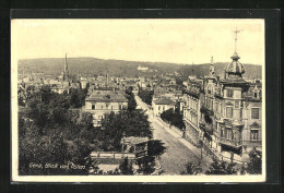 AK Gera, Blick Von Osten Auf Die Stadt  - Gera