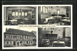 AK Mutterstadt / Pfalz, Café Freilinger Mit Innenansichten  - Mutterstadt