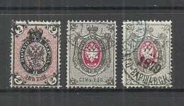 RUSSLAND RUSSIA 1875/79 Michel 25 - 27 X O - Gebraucht