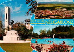 73874173 Neugablonz Kaufbeuren Denkmal Panorama Schwimmbad  - Kaufbeuren