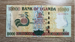 Uganda，10000 Shillings，2007，pick 48，commemorative，EF Condition - Ouganda