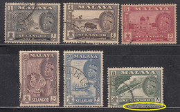 5v Selangor Used 1961, Malaya / Malaysia, (cond., 8c Paper Thinned), Animal, Train, Mosque, Fishing Boat, - Selangor