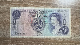 Isle Of Man，1 Pound ，1979，pick 34a，G Condition - 1 Pound