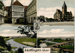 73914877 Hattingen  Ruhr Altes Rathaus Neues Rathaus Ruhrpartie Ruhrbruecke - Hattingen