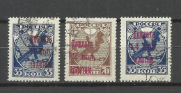 RUSSLAND RUSSIA 1924/25 Postage Due Portomarken Michel 1 A & 6 - 7 A, Used - Strafport