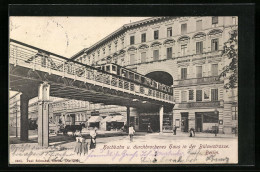 AK Berlin, Hochbahn U. Durchbrochenes Haus In Der Bülowstrasse Mit Geschäften  - Métro