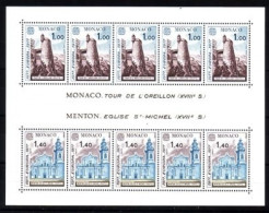 MONACO BLOCK 11 POSTFRISCH EUROPA 1977 LANDSCHAFTEN - Blocks & Kleinbögen