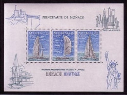 MONACO BLOCK 30 POSTFRISCH(MINT) TRANSATLANTISCHE SEGELREGATTA MONACO - NEW YORK - Blocks & Kleinbögen