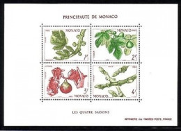 MONACO BLOCK 24 POSTFRISCH(MINT) DIE VIER JAHRESZEITEN (II) FEIGENBAUM - Blocks & Kleinbögen