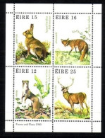 IRLAND BLOCK 3 POSTFRISCH(MINT) JAGDBARE WILDTIERE HERMELIN SCHNEEHASE ROTFUCHS ROTHIRSCH - Blocks & Sheetlets