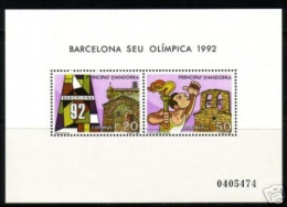 ANDORRA SPANISCH BLOCK 2 POSTFRISCH OLYMPIADE BARCELONA 1992 - Ungebraucht