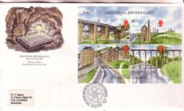 GROSSBRITANNIEN BLOCK 5 FDC BAUDENKMÄLER - Blocks & Miniature Sheets