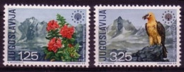 JUGOSLAWIEN 1406-1407 POSTFRISCH(MINT) EUROPÄISCHES NATURSCHUTZJAHR 1970 ALPENROSE BARTGEIER - Neufs