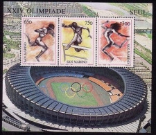 SAN MARINO BLOCK 11 POSTFRISCH(MINT) OLYMPISCHE SPIELE SEOUL 1988 - Blocks & Sheetlets