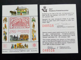 DÄNEMARK BLOCK 7 POSTFRISCH(MINT) HAFNIA'87 EISENBAHN KUTSCHE AUTO - Blocs-feuillets