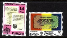 ANDORRA SPANISCH MI-NR. 153-154 POSTFRISCH(MINT) EUROPA 1982 HISTORISCHE EREIGNISSE - Ungebraucht