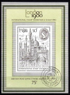 GROSSBRITANNIEN BLOCK 3 GESTEMPELT(USED) LONDON 1980 BAUWERKE - Blocks & Miniature Sheets