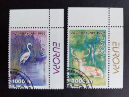 ASERBAIDSCHAN MI-NR. 442-443 O EUROPA 1999 - NATUR- Und NATIONALPARKS FLAMINGO HIRSCH - 1999