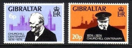 GIBRALTAR MI-NR. 319-320 POSTFRISCH(MINT) WINSTON SPENCER CHURCHILL 1974 - Sir Winston Churchill