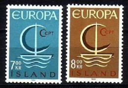 ISLAND MI-NR. 404-405 POSTFRISCH(MINT) EUROPA 1966 STILISIERTES BOOT MIT SEGEL - 1966