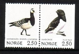 NORWEGEN MI-NR. 883-884 POSTFRISCH(MINT) WEISSWANGENGANS KRABBENTAUCHER - Geese