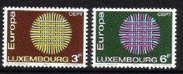 LUXEMBOURG MI-NR. 807-808 POSTFRISCH(MINT) EUROPA 1970 - SONNENSYMBOL - 1970