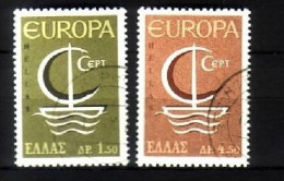 GRIECHENLAND MI-NR. 919-920 GESTEMPELT(USED) EUROPA 1966 SEGEL - 1966