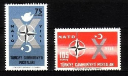 TÜRKEI MI-NR. 1830-1831 POSTFRISCH(MINT) 10 JAHRE TÜRKEI IN DER NATO 1962 - Unused Stamps