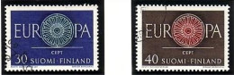 FINNLAND MI-NR. 525-526 GESTEMPELT(USED) EUROPA 1960 WAGENRAD - Used Stamps