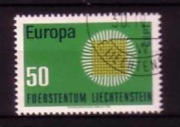 LIECHTENSTEIN MI-NR. 525 GESTEMPELT(USED) EUROPA 1970 SONNENSYMBOL - 1970