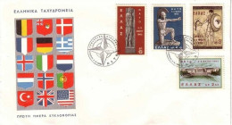 GRIECHENLAND MI-NR. 792-795 FDC NATO 1962 - OTAN
