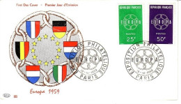 FRANKREICH MI-NR. 1262-1263 FDC CEPT 1959 - 1959