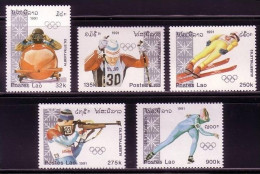 LAOS MI-NR. 1251-1255 POSTFRISCH(MINT) OLYMPISCHE WINTERSPIELE ALBERTVILLE 1992 SKI BOB BIATHLON EISSCHNELLAUF - Inverno1992: Albertville