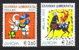 GRIECHENLAND MI-NR. 2110-2111 A POSTFRISCH(MINT) Getrennt EUROPA 2002 ZIRKUS - 2002