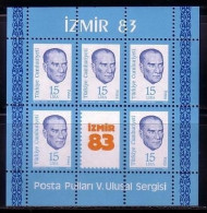 TÜRKEI BLOCK 23 POSTFRISCH NATIONALE BRIEFMARKENAUSSTELLUNG IZMIR '83 - Hojas Bloque