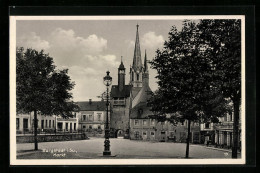 AK Burgstädt I. Sa., Markt  - Burgstaedt