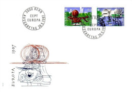 SCHWEIZ MI-NR. 1349-1350 FDC EUROPA 1987 ARCHITEKTUR BASLER FASNACHTSBRUNNEN - 1987