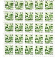 JUGOSLAWIEN MI-NR. 1694 A POSTFRISCH(MINT) BOGENTEIL (25) SEHENSWÜRDIGKEITEN 1977 VRANJE - Unused Stamps
