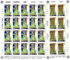 JERSEY MI-NR. 278-281 POSTFRISCH(MINT) KLEINBOGENSATZ EUROPA 1982 HISTORISCHE EREIGNISSE - 1982