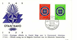 BELGIEN MI-NR. 1147-1148 FDC NATO 1959 - OTAN